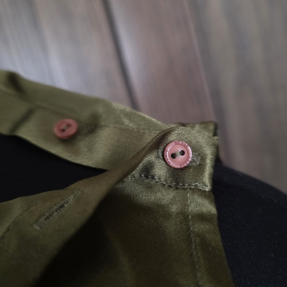 Herve Leger Olive Green Sleeveless Asymmetric Neck Camisole - Picture 3 of 4